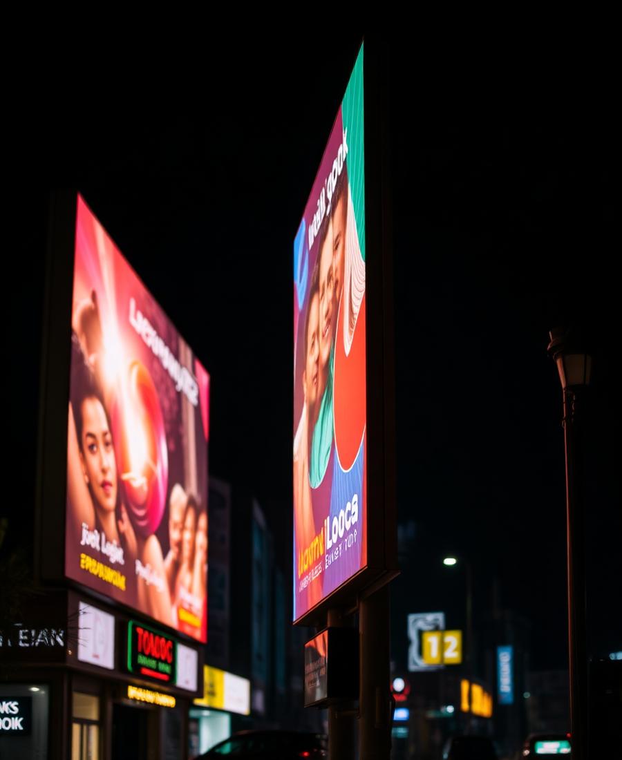 Billboards across prime city sites