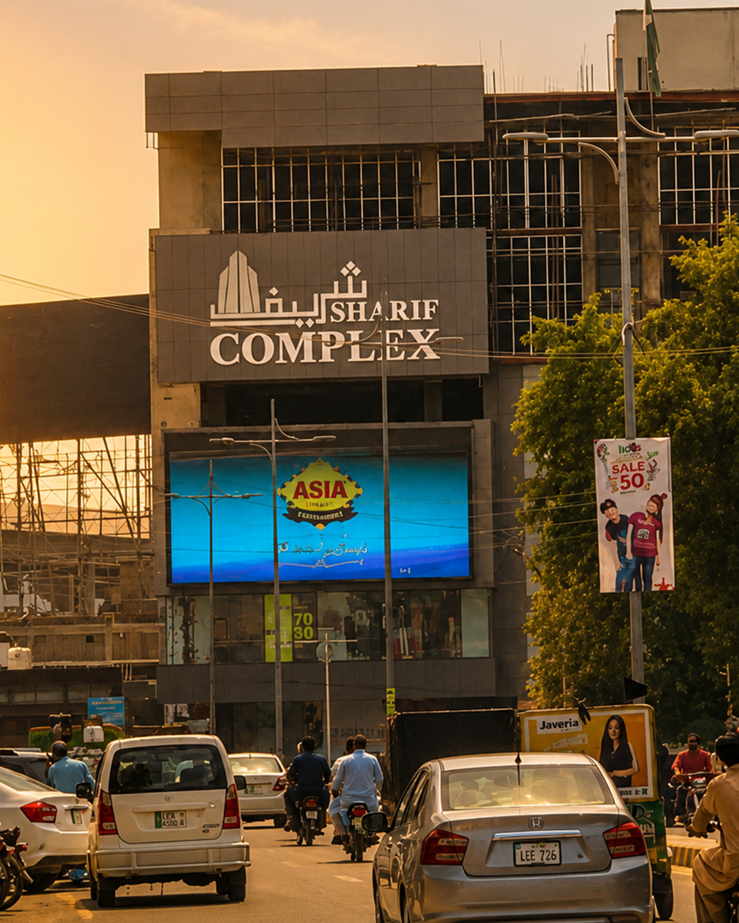 Sharif Complex digital screen campaign